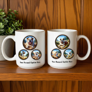 English Bulldog 6-Image Coffee Mug Design