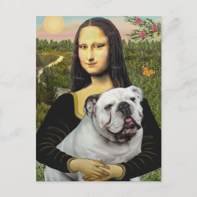 English Bulldog 9 - Mona Lisa Postcard (Front)