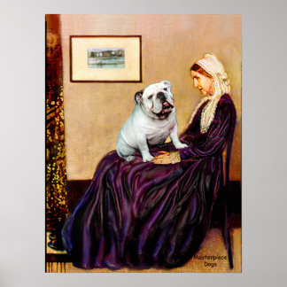 English Bulldog 9 - Whistler's Mother Poster