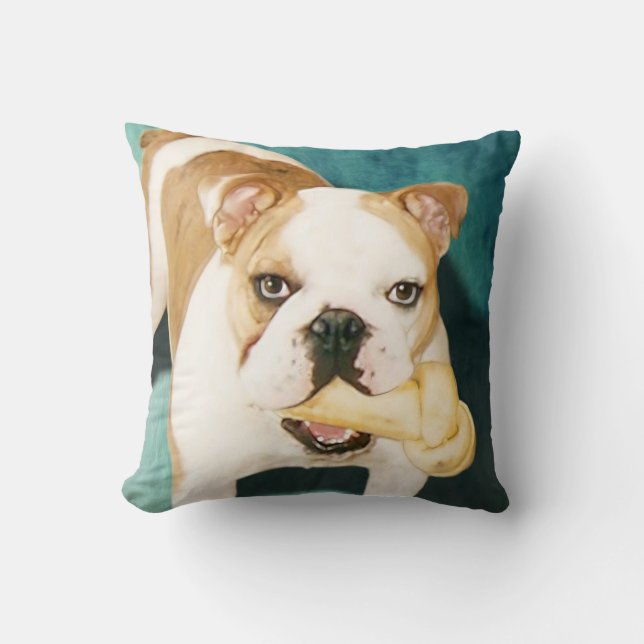 English Bulldog "Adagio" Cushion (Front)