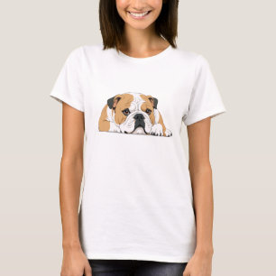 English Bulldog Adorable Cute Animal Sleeping Calm T-Shirt