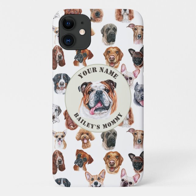 English bulldog and friends personalised Case-Mate iPhone case (Back)