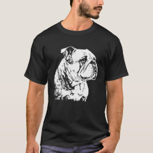 English Bulldog Art Love Bulldog Paint Cute Bulldo T-Shirt