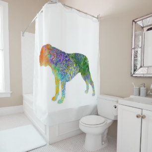 English Bulldog Art Watercolor Watercolor Lover Shower Curtain
