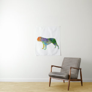 English Bulldog Art Watercolor Watercolor Lover Tapestry