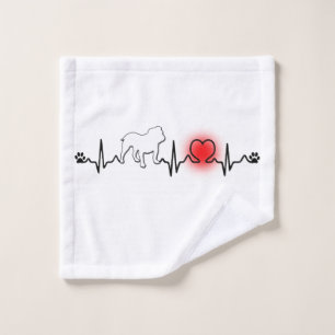 English Bulldog Bathroom Towels Gift for Women Mum