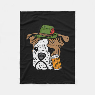 English Bulldog Bavarian Dog Men Women  Fleece Blanket