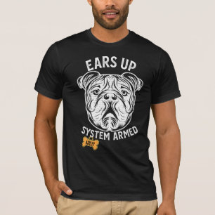English Bulldog  Big dog Armed T-Shirt