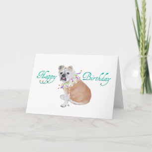 English Bulldog Birthday Card