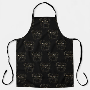 English Bulldog Black  Apron