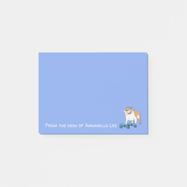 English Bulldog Boarder Post-it Notes (Front)