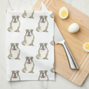 English Bulldog (Brindle) Tea Towel