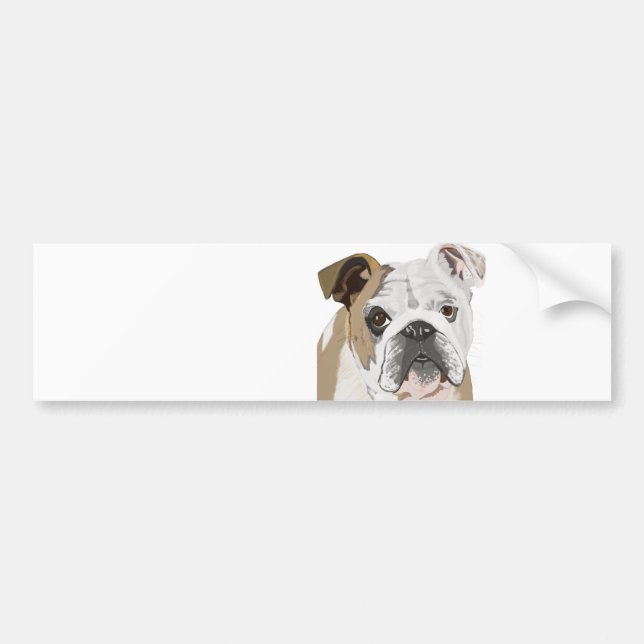 English Bulldog Bumper Sticker (Front)