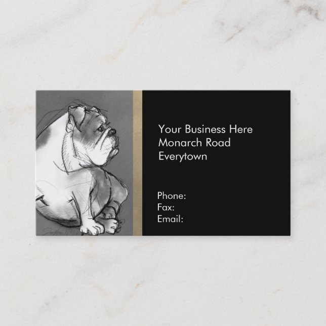 English Bulldog Business Card (Front)