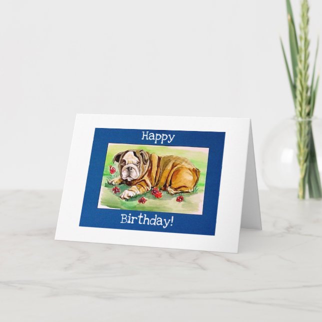 English Bulldog Card (Front)
