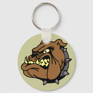 English Bulldog Cartoon Key Ring