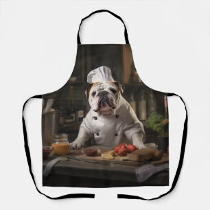 English Bulldog Chef Cooking Apron