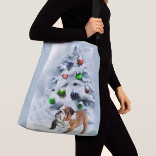 English Bulldog Christmas Crossbody Bag