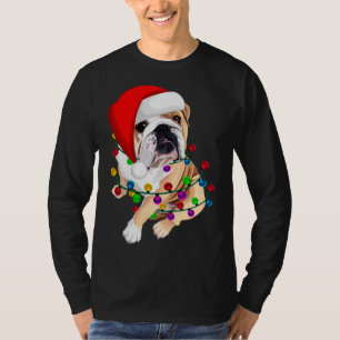 English Bulldog Christmas Dogmas Santa Hat Xmas Do T-Shirt