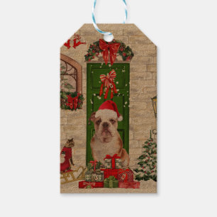 English Bulldog Christmas    Gift Tags