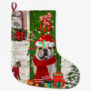English Bulldog Christmas Large Christmas Stocking