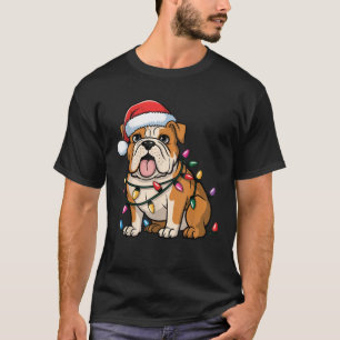 English Bulldog Christmas Lights Xmas Dogs Gifts M T-Shirt