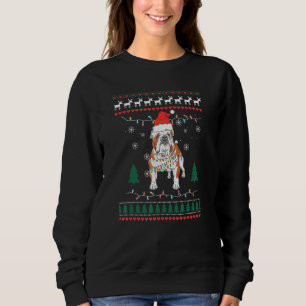 English Bulldog Christmas Ligths Santa Dog Sweatshirt