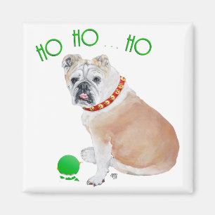 English Bulldog Christmas Magnet