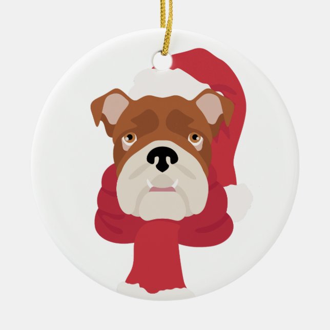 English bulldog Christmas Ornament (Front)