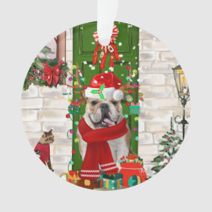 English Bulldog Christmas Ornament