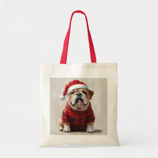 English Bulldog Christmas  Tote Bag
