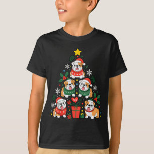 English Bulldog Christmas Tree Dog Lover Women Men T-Shirt