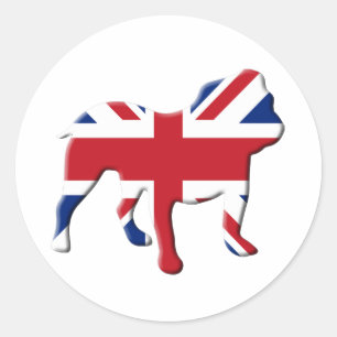 English Bulldog Classic Round Sticker