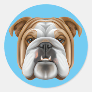 English Bulldog Classic Round Sticker