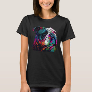 English Bulldog  Colorful Pop English Bulldog T-Shirt