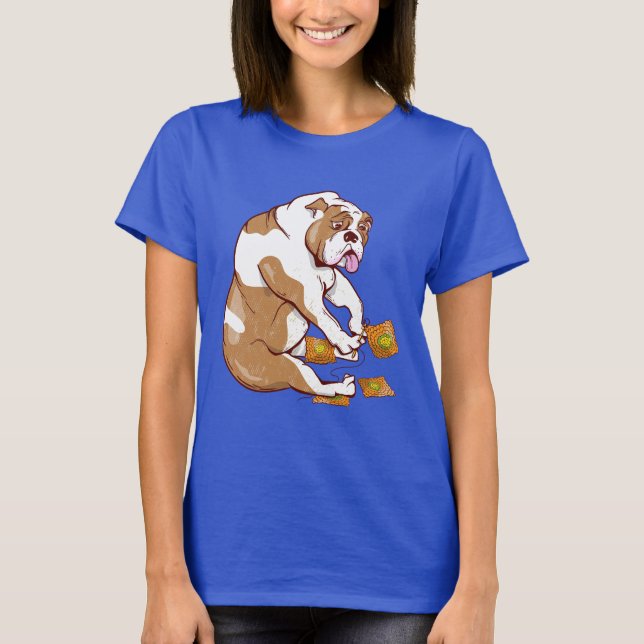 English Bulldog Crochet T-Shirt (Front)