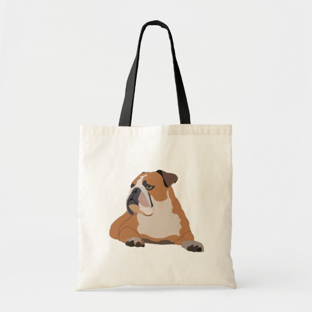 English Bulldog Cute Dog Tote Bag (Front)