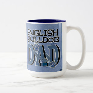 English Bulldog DAD Two-Tone Coffee Mug