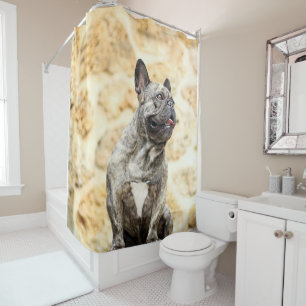 English Bulldog Dog Art Portrait Shower Curtain
