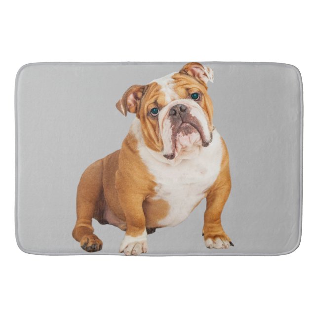 English Bulldog Dog Bath Mat (Front)
