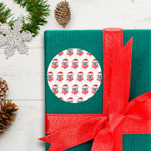 English Bulldog Dog Breed Christmas Classic Round Sticker