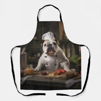 English Bulldog Dog Chef Apron
