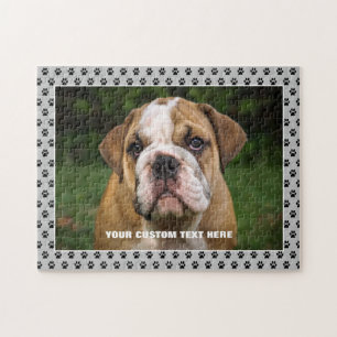 English Bulldog Dog Custom Jigsaw Puzzle
