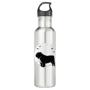 English Bulldog Dog � Halloween Moon Silhouette Ov 710 Ml Water Bottle
