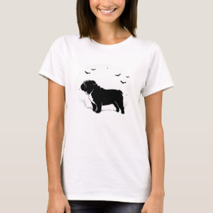 English Bulldog Dog � Halloween Moon Silhouette Ov T-Shirt