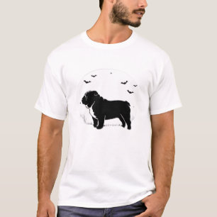 English Bulldog Dog � Halloween Moon Silhouette Ov T-Shirt