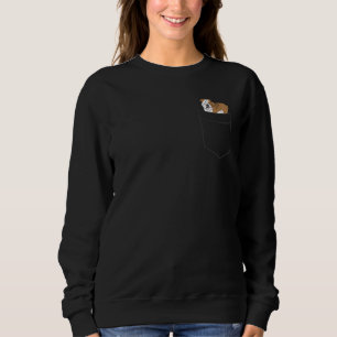 English Bulldog Dog In Pocket Funny English Bulldo Sweatshirt