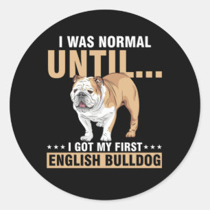 English Bulldog Dog Owner Dog Breed Dog Lover Gift Classic Round Sticker