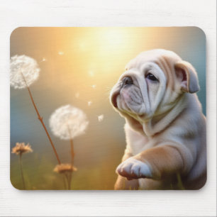 English Bulldog Dog Pet Animal Tranquil Mouse Mat