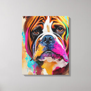 English Bulldog Dog Pet Cute Adorable Animal Compa Canvas Print